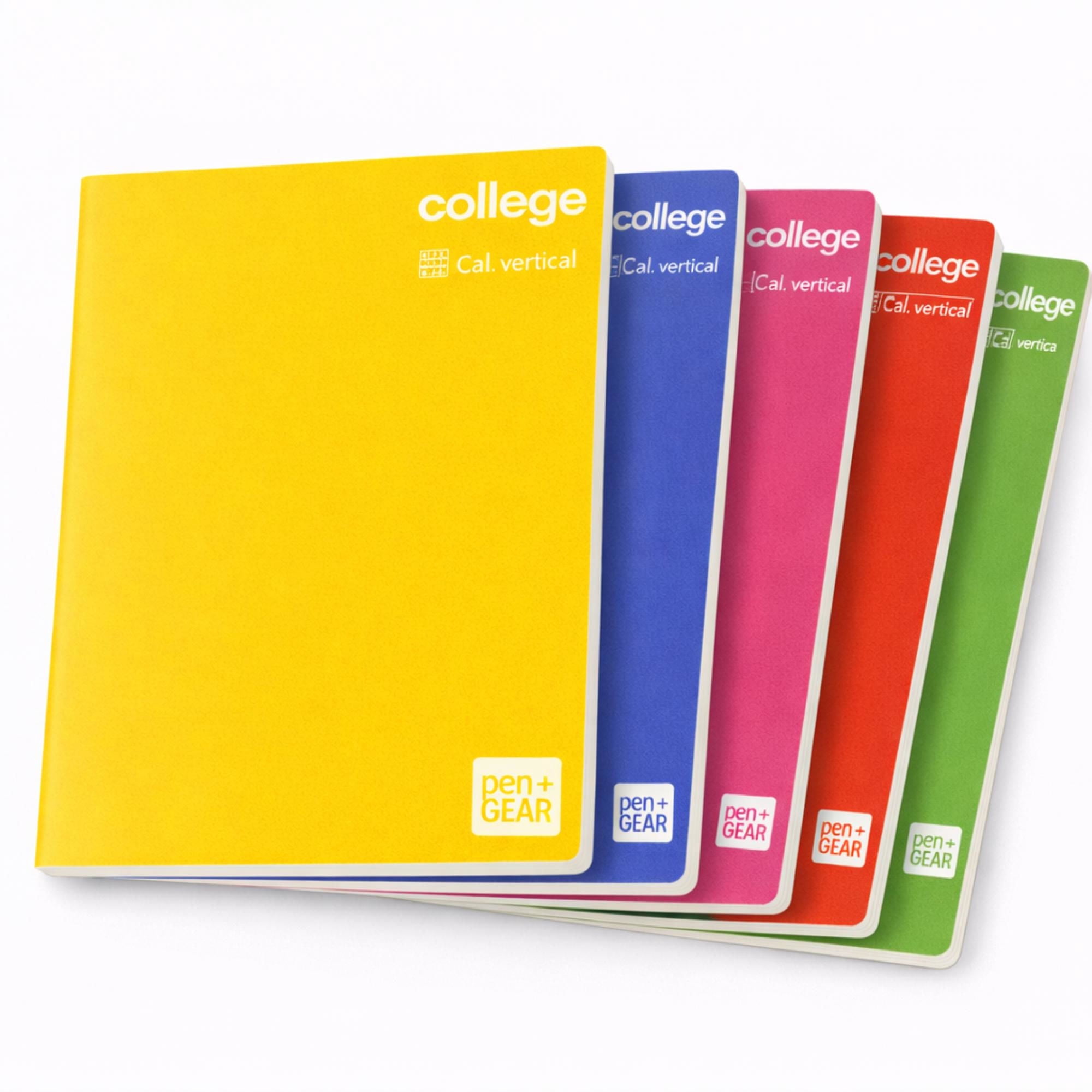 Cuaderno College Caligrafía Vertical 80 Hojas, Color Surtido, 1 Un Pen&Gear