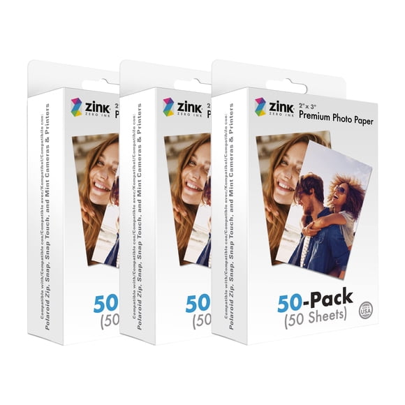 Papel fotográfico instantáneo Zink 2x3 Premium (paquete de 150) para Polaroid