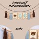 thumbnail image 4 of Banner Upfirst para Primer Cumpleaños – Oso Azul y Crema, 4 of 7