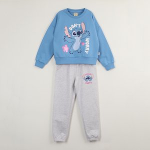 Conjunto Buzo Niña Lilo & Stitch Don'T Worry Azul Disney
