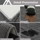 thumbnail image 4 of Alfombra de cocina COSY HOMEER 122 x 51 cm/76 x 51 cm, 2 unidades, color gris, 4 of 8