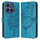 thumbnail image 1 of Funda cartera mariposa para Motorola Edge 60 con soporte y ranuras para tarjetas Azul, 1 of 5