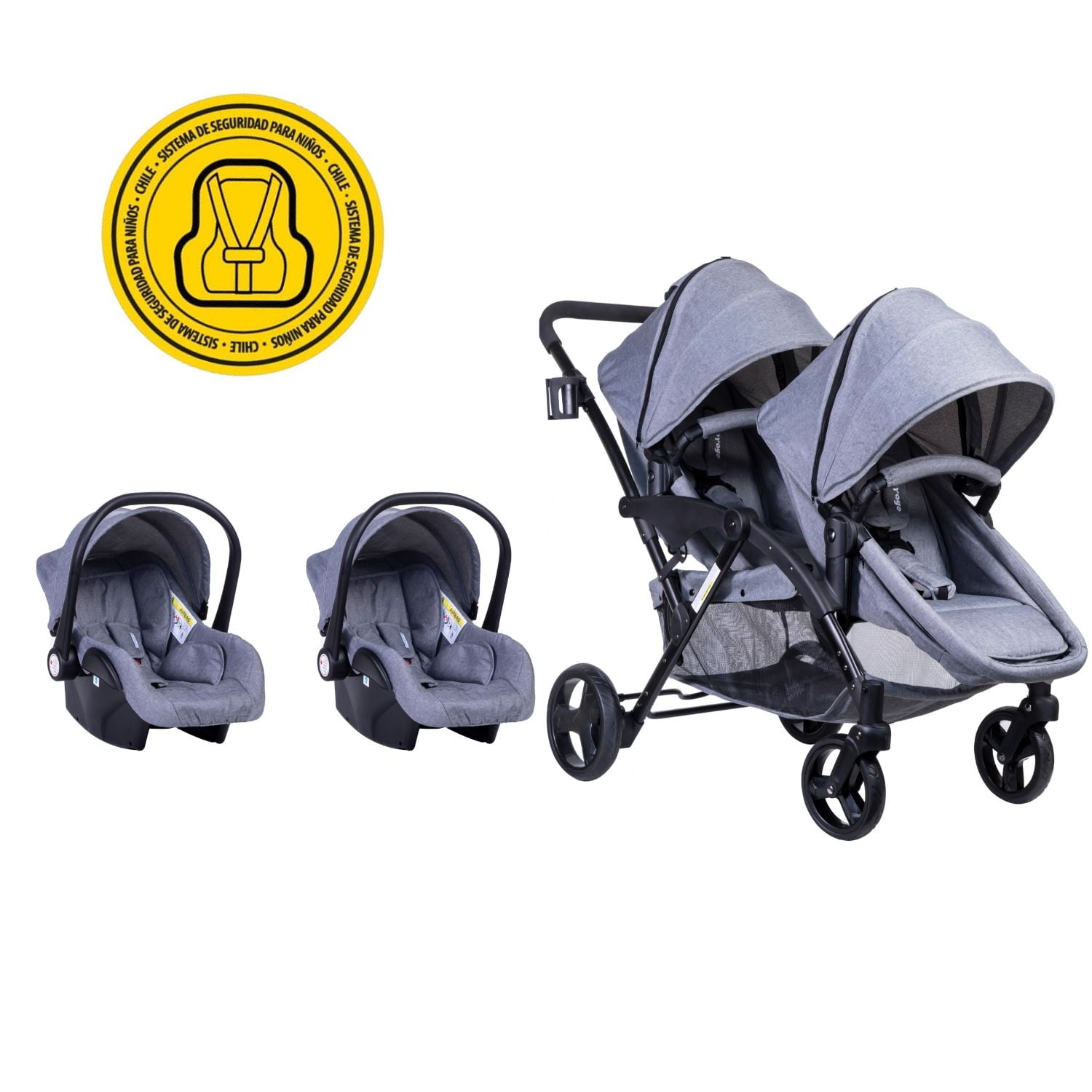 Voyage - Coche Duo Travel System Géminis Grey