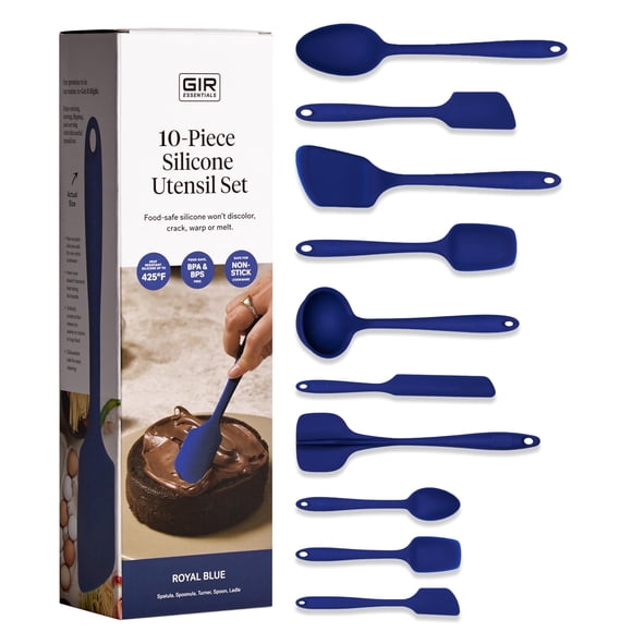 Set de utensilios de cocina GIR 10 piezas, silicona azul real