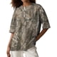 thumbnail image 2 of Camisa CZDCB de camuflaje con estampado de hoja de arce Oversize Y2K, 2 of 7