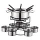thumbnail image 1 of Juego de ollas para Fondue, calentador de mantequillas de acero inoxidable, multifunción, portátil, para el hogar, para fiestas, vacaciones, bodas al A, 1 of 4