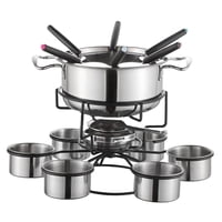 Magideal - Juego De Ollas Para Fondue, Calentador De Mantequillas De Acero Inoxidable, Multifunción, Portátil, Para El Hogar, Para Fiestas, Vacaciones, Bodas Al A