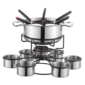 Magideal - Juego De Ollas Para Fondue, Calentador De Mantequillas De Acero Inoxidable, Multifunción, Portátil, Para El Hogar, Para Fiestas, Vacaciones, Bodas Al A