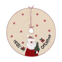Magideal - Falda De Árbol De Navidad Delantal De Árbol De Navidad Falda De Árbol De Navidad Cubierta De Base Para Fiesta Decoración Del Hogar Suministros De Papá Noel