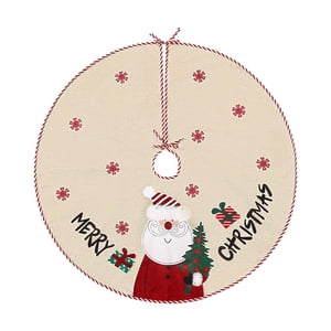 Magideal - Falda De Árbol De Navidad Delantal De Árbol De Navidad Falda De Árbol De Navidad Cubierta De Base Para Fiesta Decoración Del Hogar Suministros De Papá Noel