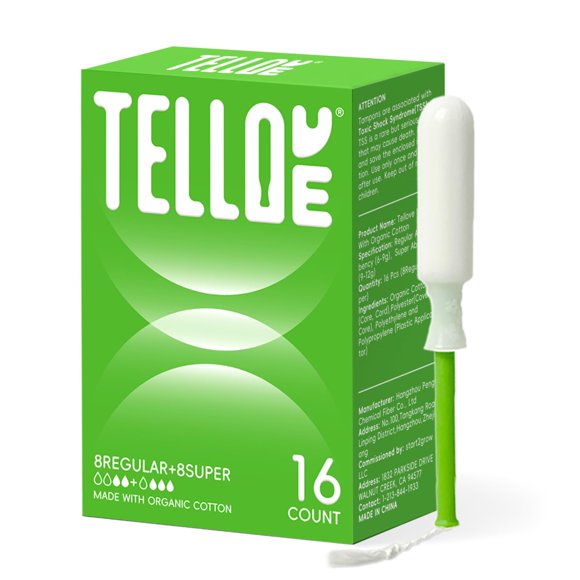 Tampones Tellove 16 unidades Orgánicos para piel sensible