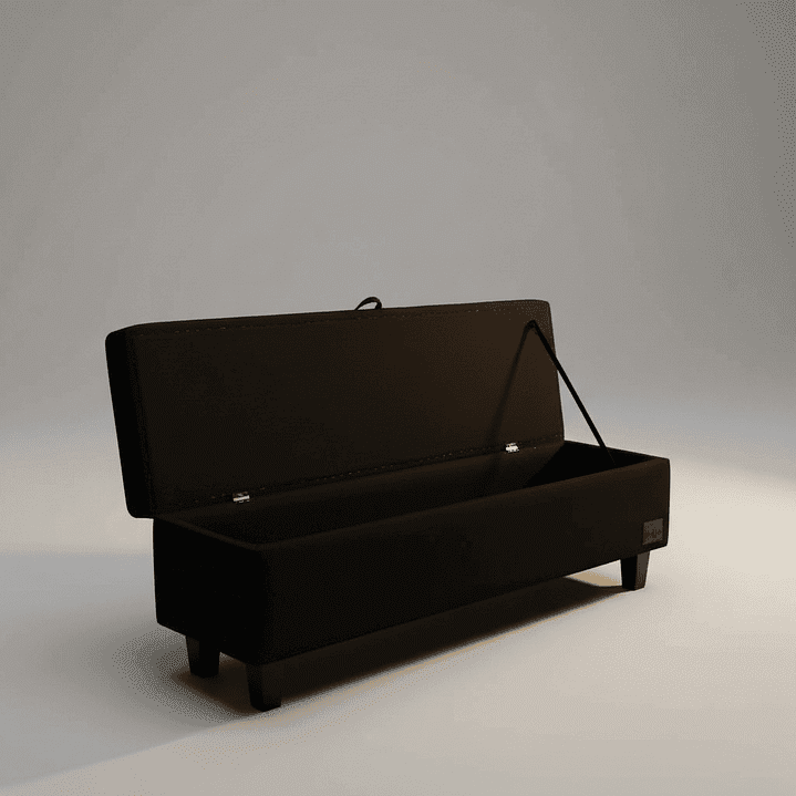 Bloccare - Banqueta Piecera 130 Cm Tapiz Genova (negro)