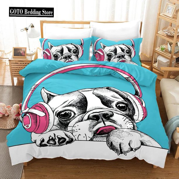 v489 Bed Sheets Print Black and White Bedding Set AU Single xcm Butterflies,dogs,tigers Bedroom Duvet Cover Set Adults Kid Size Bedclothes 3-Piece Bedding Set (1 Duvet Cover + 2 Pillow Shams) Bed Shee