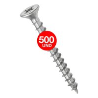 Wise Fix - 5 Cajas Tornillo Volcanita Wisefix P/Fina Zinc 6X1 1/4 500U