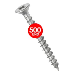 Wise Fix - 5 Cajas Tornillo Volcanita Wisefix P/Fina Zinc 6X1 1/4 500U