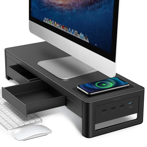 Soporte para monitor, capacidad 3 en 1, con carga inalámbrica