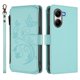 thumbnail image 2 of Funda Cartera Mariposa para [Xiaomi Poco X7 Pro] con Soporte y Cremallera Verde menta, 2 of 6
