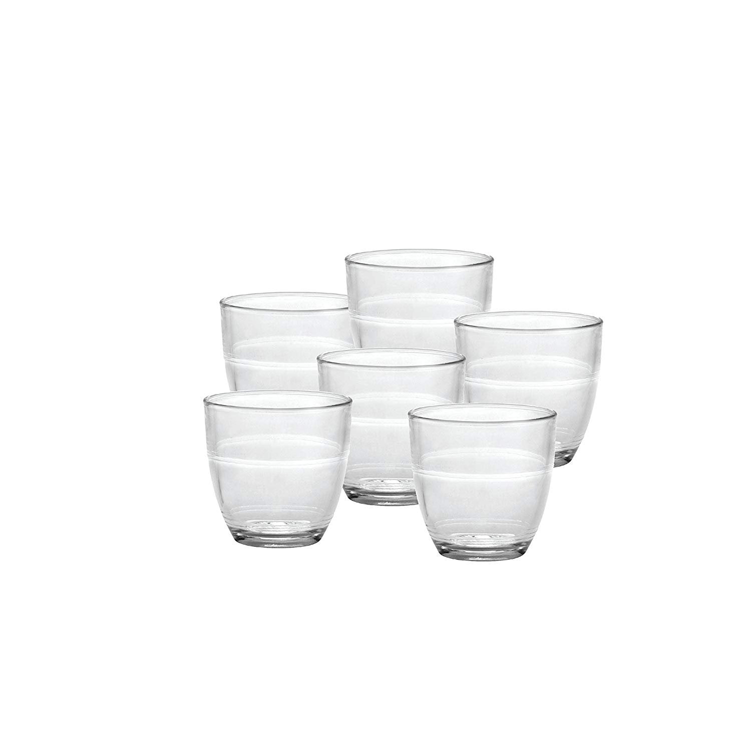 Juego De Vasos Duralex Gigogne De Vidrio Transparente De 3.13 Oz, Paquete De 6