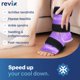 thumbnail image 4 of Envoltura de hielo para tobillo REVIX para lesiones, gel reutilizable, color morado, 4 of 6