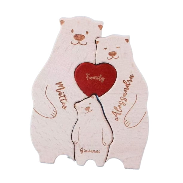 Bear Family Wooden Art Puzzle Familia De Osos Para Los Osos Para La Casa Inauguración De La Casa 3 Osos