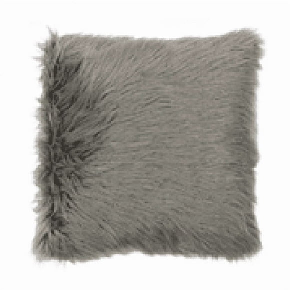 Fundas de cojín peluditas 45x45 cm color gris