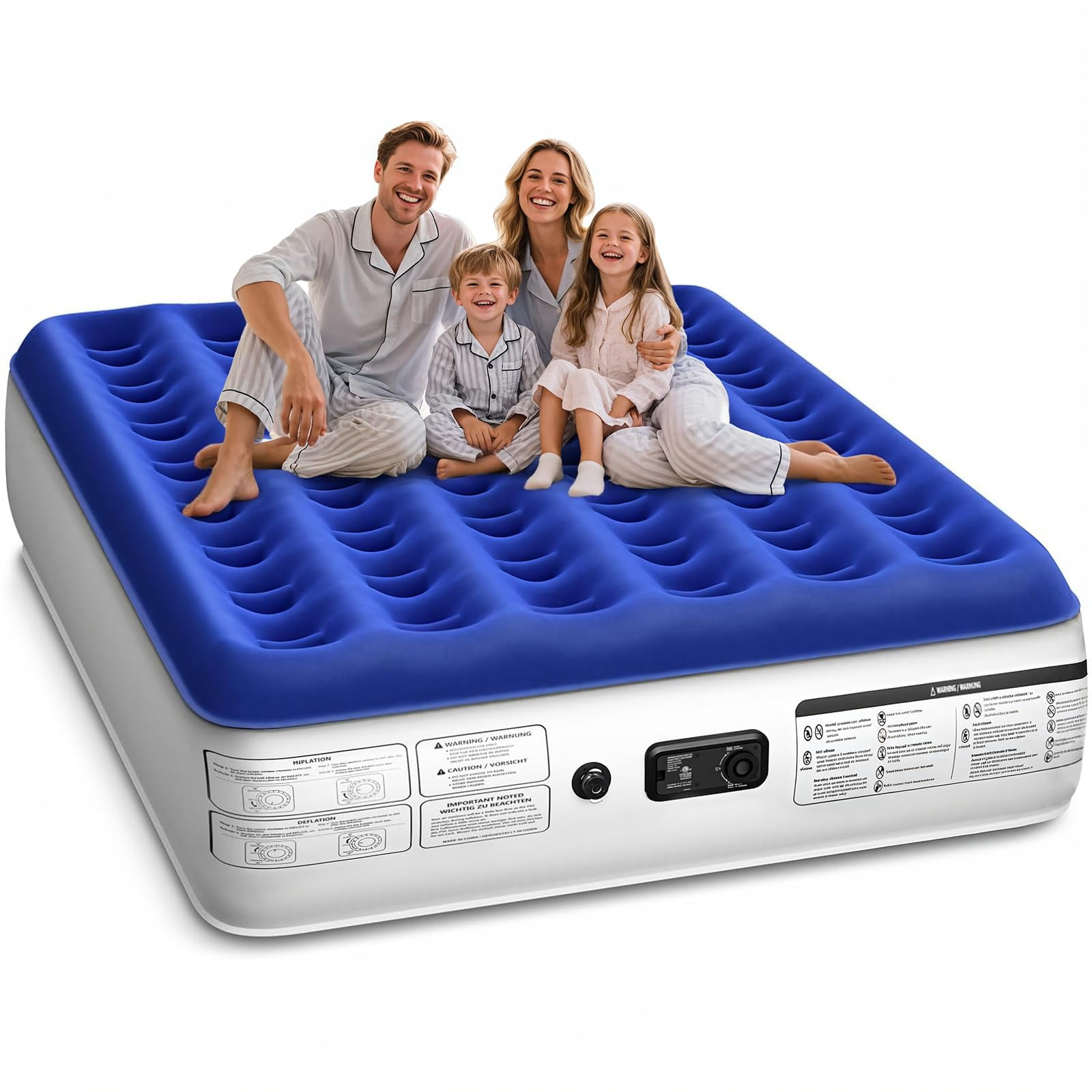 Colchón Inflable Xsleep Queen Con Bomba Integrada Y Soporte De 300 Kg