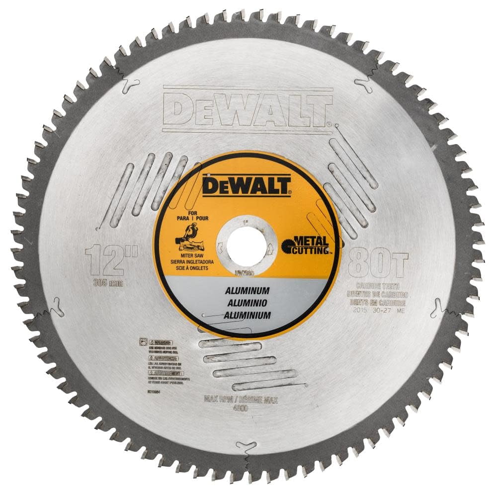Dewalt - Hoja De Sierra 80t De 30 Cm Para Corte De Metal Con Placa Delgada De Aluminio