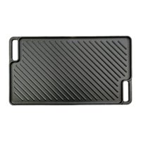 Magideal - Parrilla Reversible, Sartén Antiadherente Para Parrilla, Bandeja Rectangular Grande Para Parrilla, Parrilla De Hierro Fundido, Para Estufa De Interior