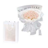 Magideal - Flower Bouquet Craft Flower Making Set Hecho A Mano Diy Bouquet Set Bouquet Fabricación De Materiales Para El Día De San Valentín Regalo De La Fiesta Rosa 21 Piezas