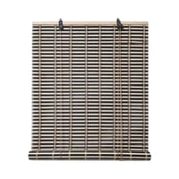 Importclick - Cortina Persiana Roller Enrollable Bambú Negro Beige 120X180 Cm