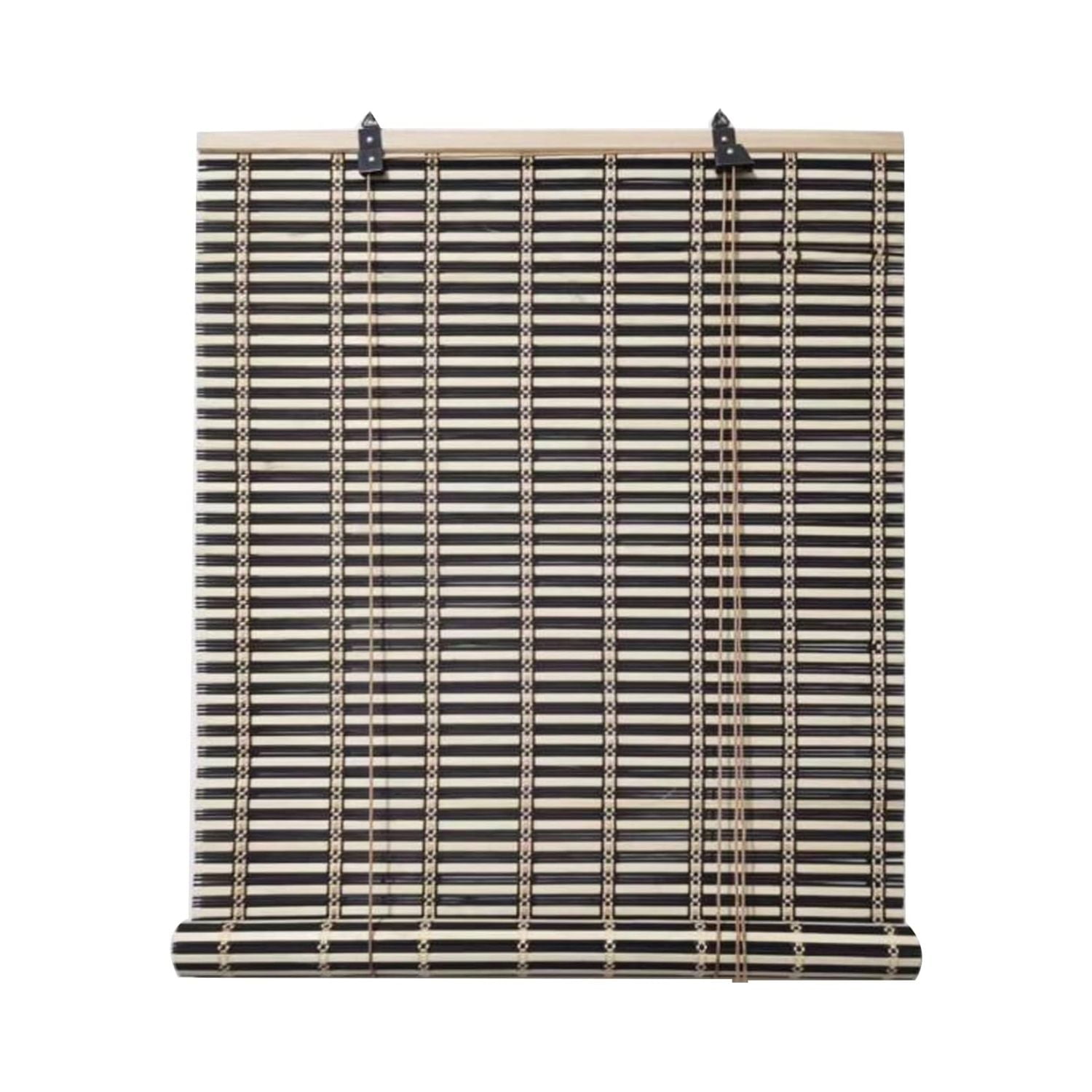 Importclick - Cortina Persiana Roller Enrollable Bambú Negro Beige 120x180 Cm