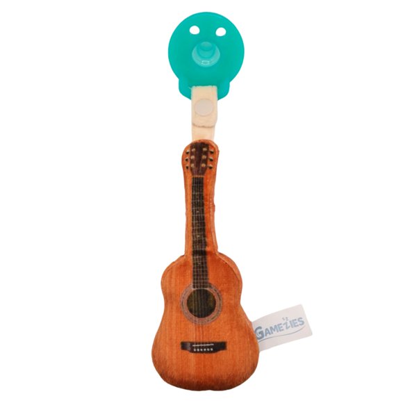 Chupete de silicona GAMEZIES con peluche de guitarra desmontable 0-6 meses