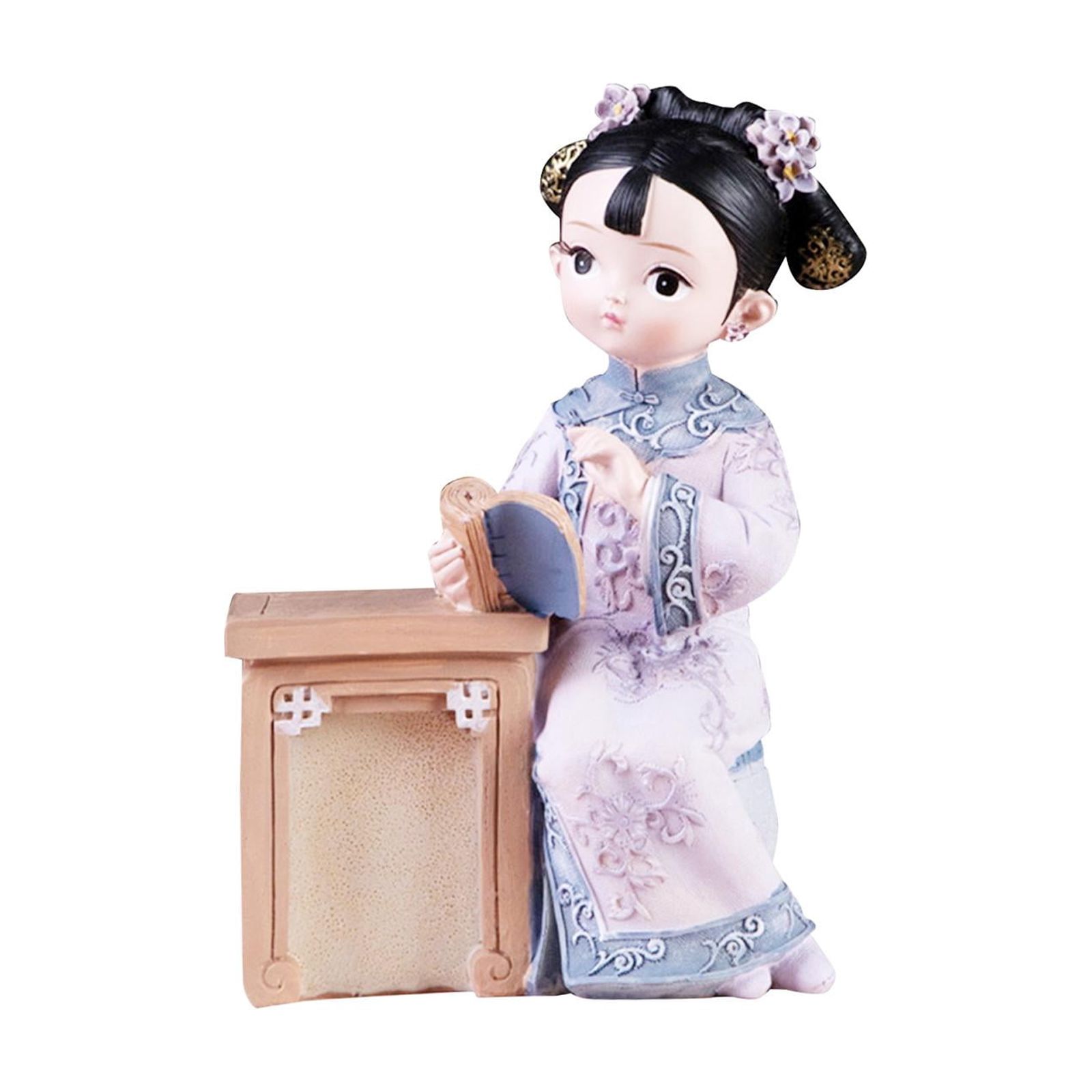 Magideal - Estatuilla De Muñeca Antigua Tradicional Para Niña, Estatua Artesanal, Escultura Coleccionable Para Oficina, Dormitorio, Decoración De Mesa, Regalo De Leer El Libro