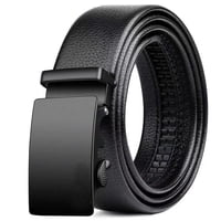 Xusx111 - Cinturón De Cuero Para Hombre, Estilo Sin Esfuerzo, Pieza De Cinturón De Cuero Con Diseño De Hebilla Minimalista (35Mm, Negro)