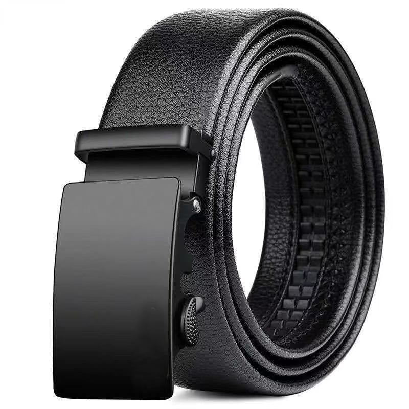 Xusx111 - Cinturón De Cuero Para Hombre, Estilo Sin Esfuerzo, Pieza De Cinturón De Cuero Con Diseño De Hebilla Minimalista (35mm, Negro)
