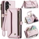 thumbnail image 1 of Cuero CaseMe para Samsung Galaxy A57 5G Funda Tipo Billetera [Bloqueo RFID] con Soporte para 10 Tarjetas, Cierre de Zíper y Ranura para Billetes, Correa Magnética de Hombro y Muñeca de Cuero PU, 1 of 10