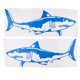 thumbnail image 2 of 2 piezas calcomanía de pegatina de tiburón para el camión del coche gráfico de barco de pesca de kayak azul, 2 of 5
