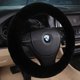 thumbnail image 2 of Black Fuzzy Sheepskin Car Steering Wheel Cover for Women, S, 2 of 3