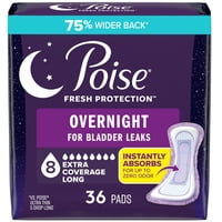 Almohadillas Poise Overnight Para Incontinencia Y Posparto X36