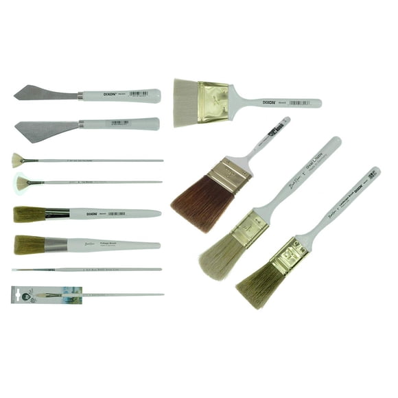 Set de pinceles Bob Ross de 12 piezas para pintura al óleo de paisajes