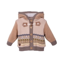 Pillin - Chaleco Bebé Niño Con Botones Forrado Tejido Jacquard Café
