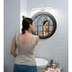 thumbnail image 3 of Espejo Decorativo Circular Ventana Negro Elegante Jhn, 3 of 3