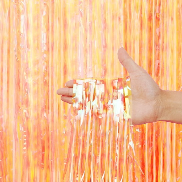 Telón de fondo BEAYFILY 1x2 m Naranja Transparente - Juego de 3
