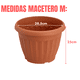 thumbnail image 2 of Macetero Redondo Mediano 33cm con Plato Plastico Duro Marrón Mediano M, 2 of 3