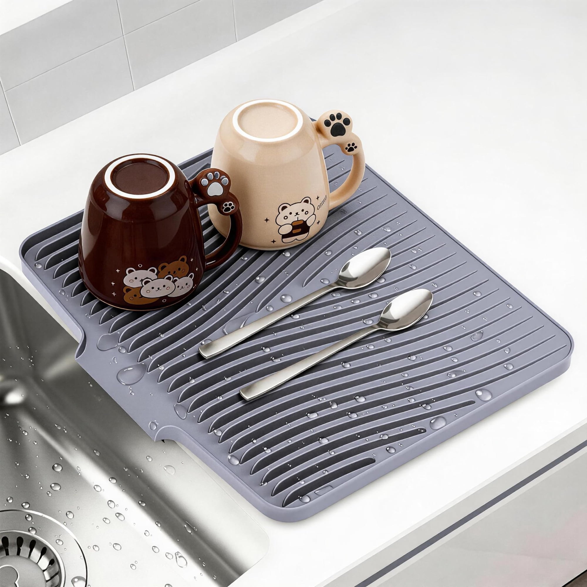 Tapete De Silicona Para Secar Platos Coplib Antideslizante Y Resistente Al Calor