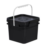 Bothyi - Cubo Cuadrado Con Asa Y Tapa Para Almacenar Alimentos, Para Comida Seca, Pintura Y Agua, 8 L