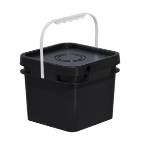 Bothyi - Cubo Cuadrado Con Asa Y Tapa Para Almacenar Alimentos, Para Comida Seca, Pintura Y Agua, 8 L