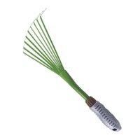 Ioensy - Rastrillo De Jardín Pequeño, Rastrillo De Metal, Rastrillo De Hojas Para Mantillo, Césped, Jardín, Herramienta Para Macizos De Flores