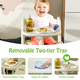 thumbnail image 3 of Multi functional Growing Up Dining chair,A high chair suitable for eating and feeding,Adjustable Height Toddler Tower,Use five-point seat belts and a movable large dinner plate(green), 3 of 3