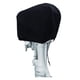 thumbnail image 2 of Cubierta del motor de barco marino fuera de bordo, protector ligero del motor de la capucha de uso pesado, correas resistentes a los rayos UV impermeables negras de tela Oxford 210D, 2 of 3